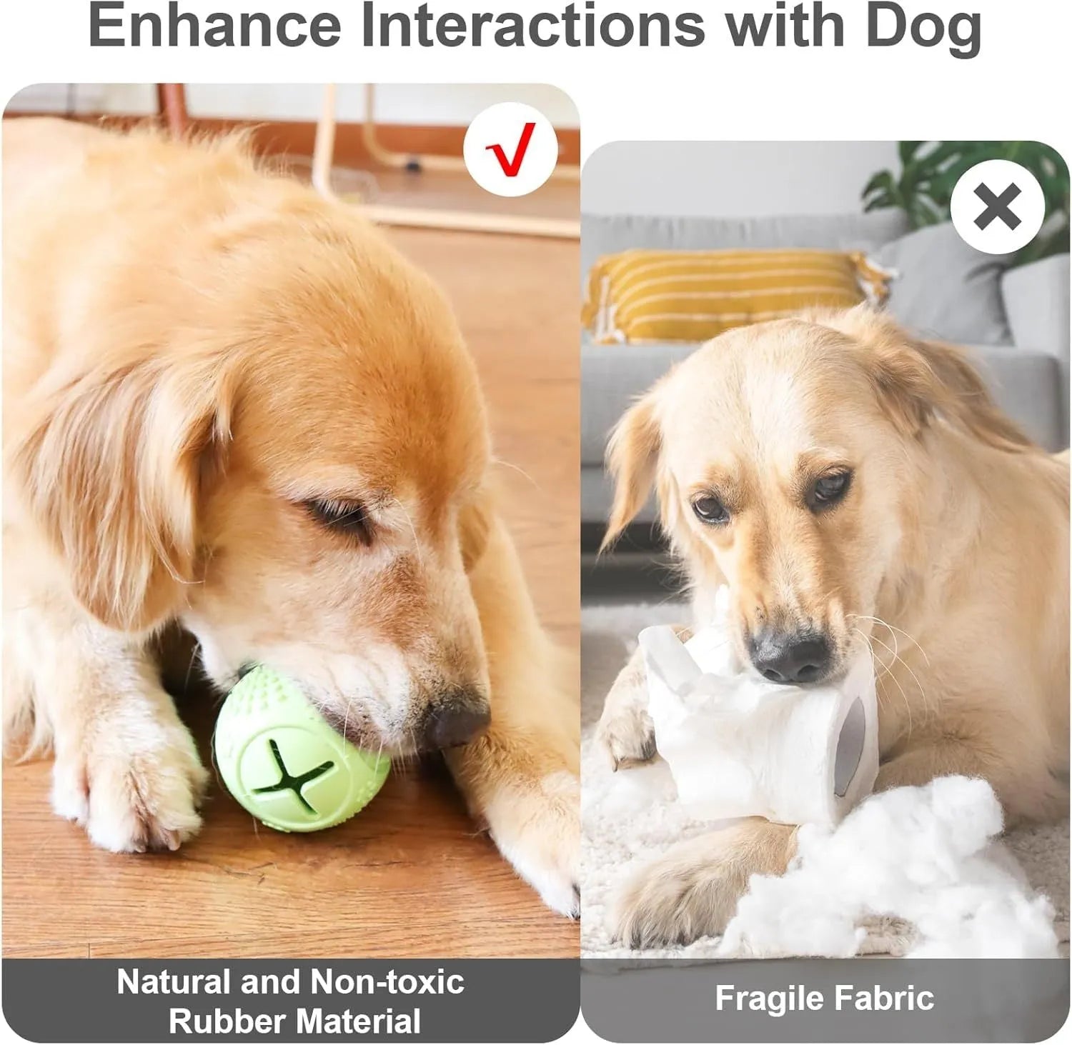 Blue natural rubber bone-shaped dog chew toy with textured surface and puzzle holes.