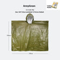 Marathon Wild orange or army green cross-country raincoat measuring 100x130cm with adjustable hood
