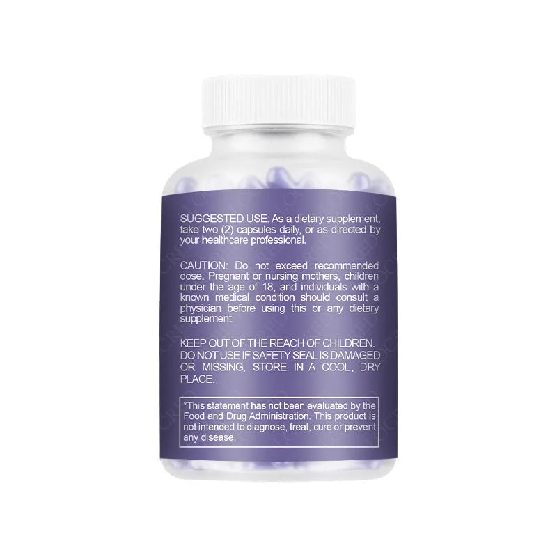 Bottle of 60 vaginal health capsules with plant extraction formula for adult women