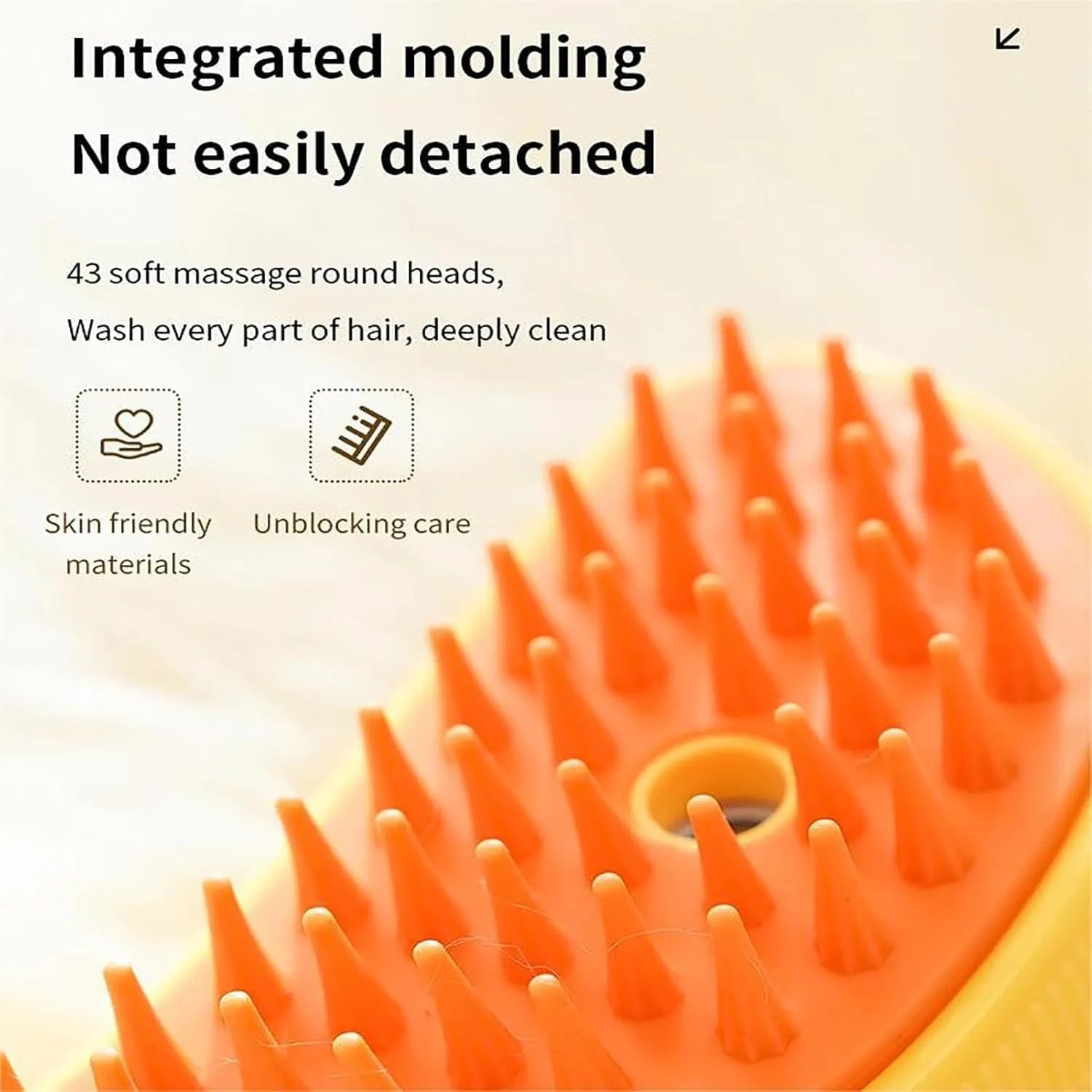 Green rechargeable cat steam brush with massage function and paw-shaped teeth