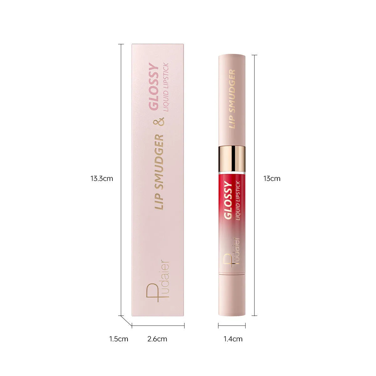 Double-headed lipstick compact with matte finish in 10 colour options