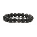 Geometric agate stone bracelet in Volcano colour with stainless steel clasp.