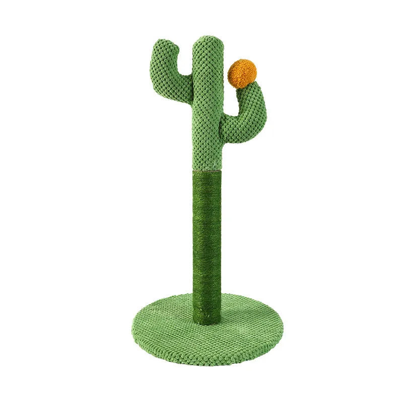 Cactus design cat scratch board climbing pole with sisal scratching surface