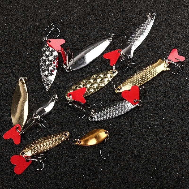 Pineapple sequin fishing lure box with metal sequin packages for iron false bait customisation