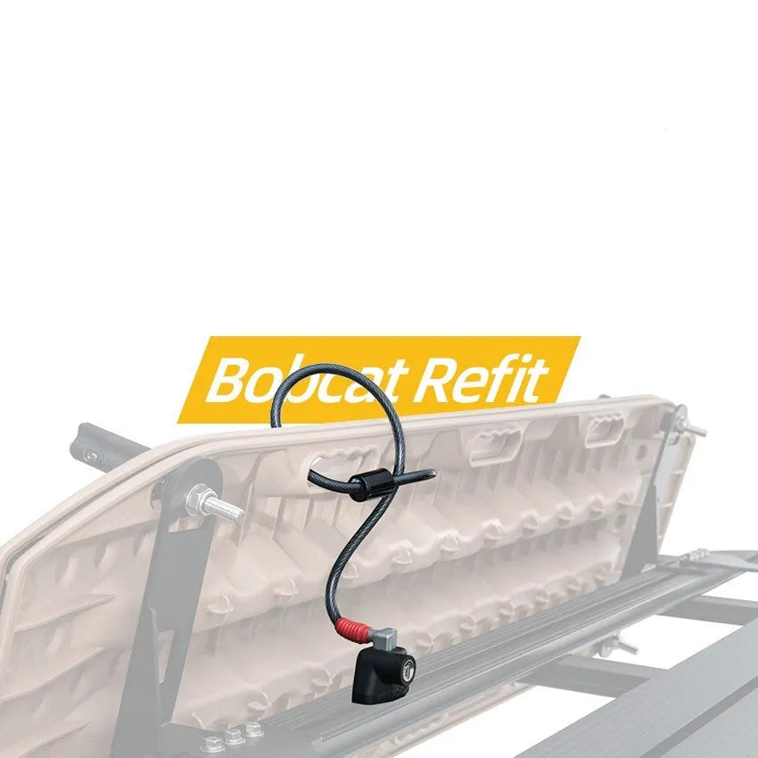 Plastic-sheathed steel cable lock for roof racks in 1200mm and 600mm lengths.