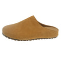 Ugly soft flat Boken slip-on slippers in apricot colour with square toe and microfiber upper