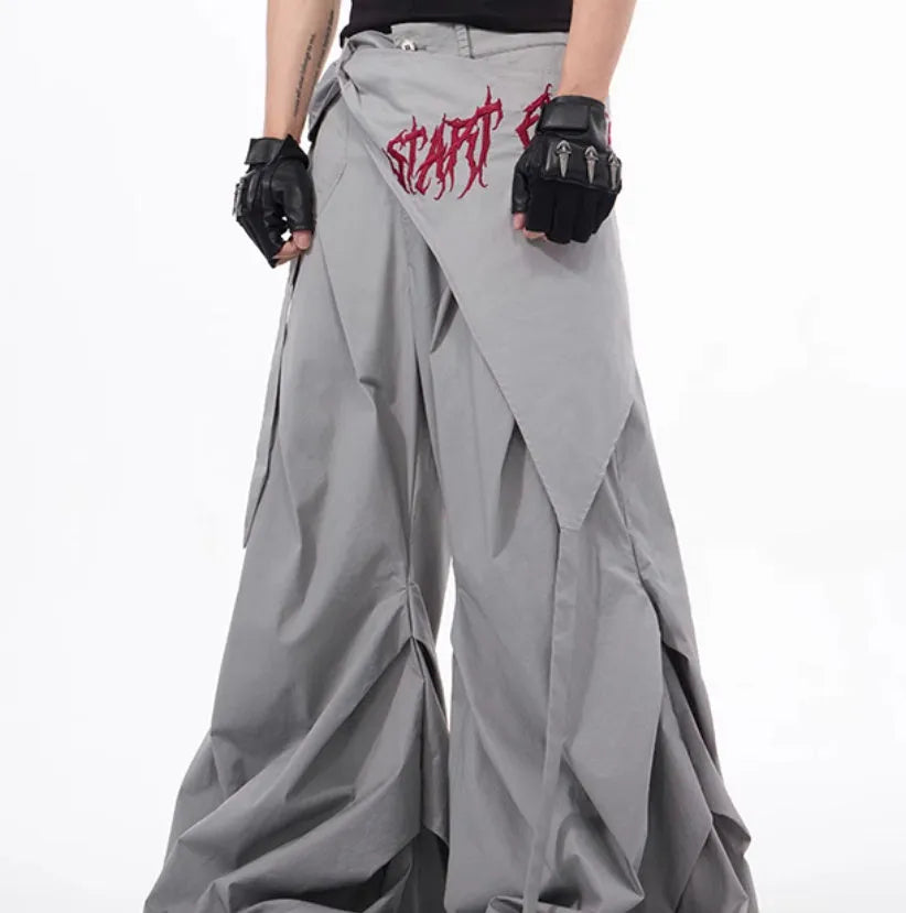 Boys wide-leg summer trousers in Korean style black or grey colour