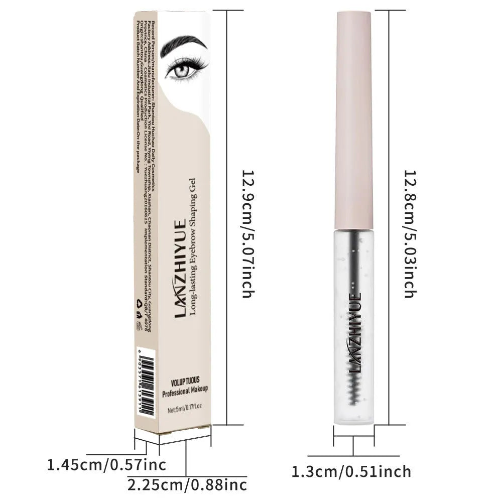 White eyelash growth liquid serum in standard packaging for lash repair and thickening
