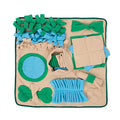 60cm polar fleece snuffle mat for dogs on a light background, with fleece strips holding kibble