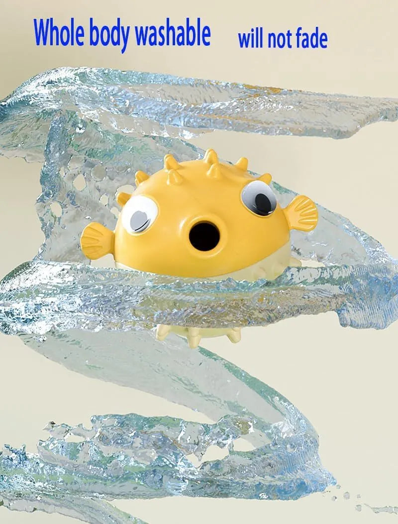 Green fish-shaped interactive dog toy with treat dispensing opening and textured surface for dental cleaning