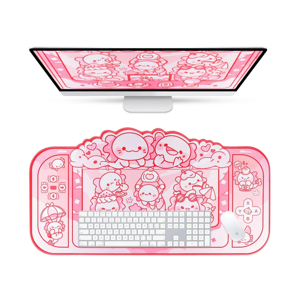 Hexagonal dragon crane machine cartoon anime large mouse pad measuring 75 by 40 centimetres