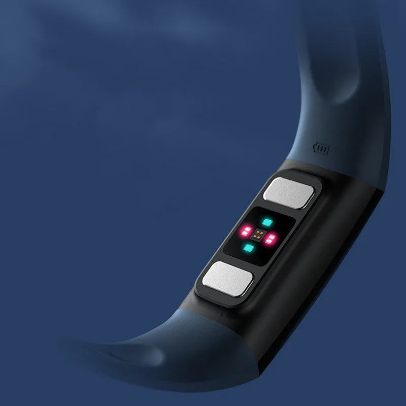 Y6 Black smart bracelet with 1.1-inch screen for blood pressure, ECG, and blood oxygen monitoring on wrist