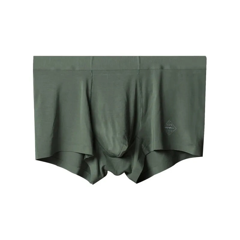 Seamless modal men's underwear in white pink green colours mid waist fit