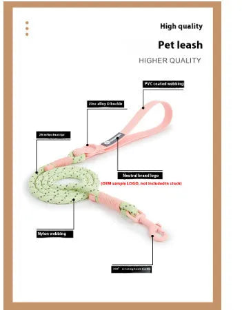 Dark Red Purple Yellow PVC dog leash held in a hand, showing the 120cm length and hand loop