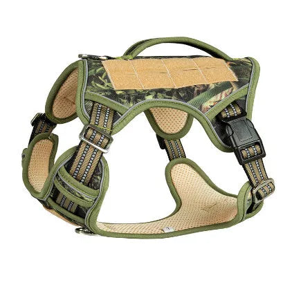 Tactical chest strap harness for search and rescue patrol working dogs in Oxford cloth
