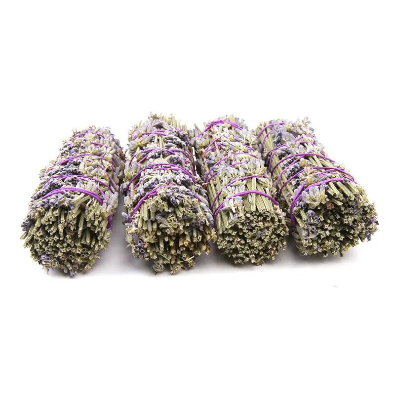 Natural dried flower lavender aromatherapy stick measuring 4 inches