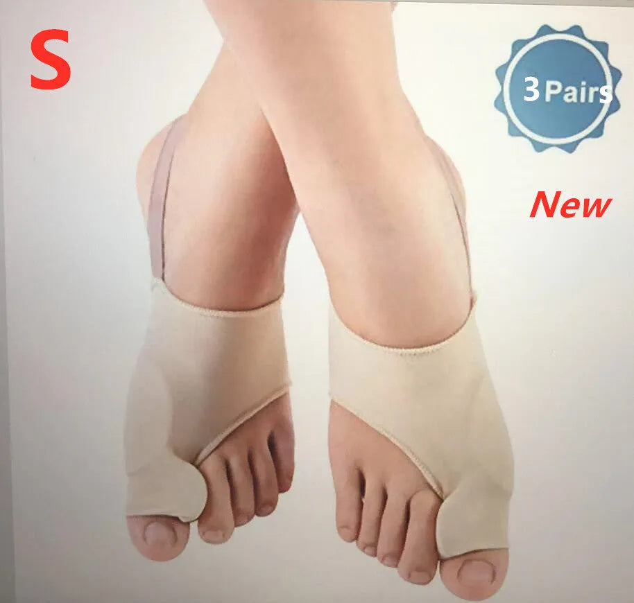 Corrective toe socks with silicone gel bunion pad in three sizes S M L