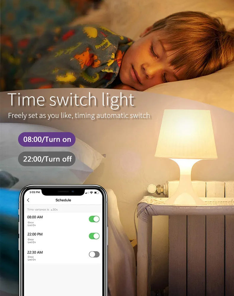 Smart RGBCCT GU10 spotlight with 5W LED, 50mm diameter, WiFi connectivity for voice control