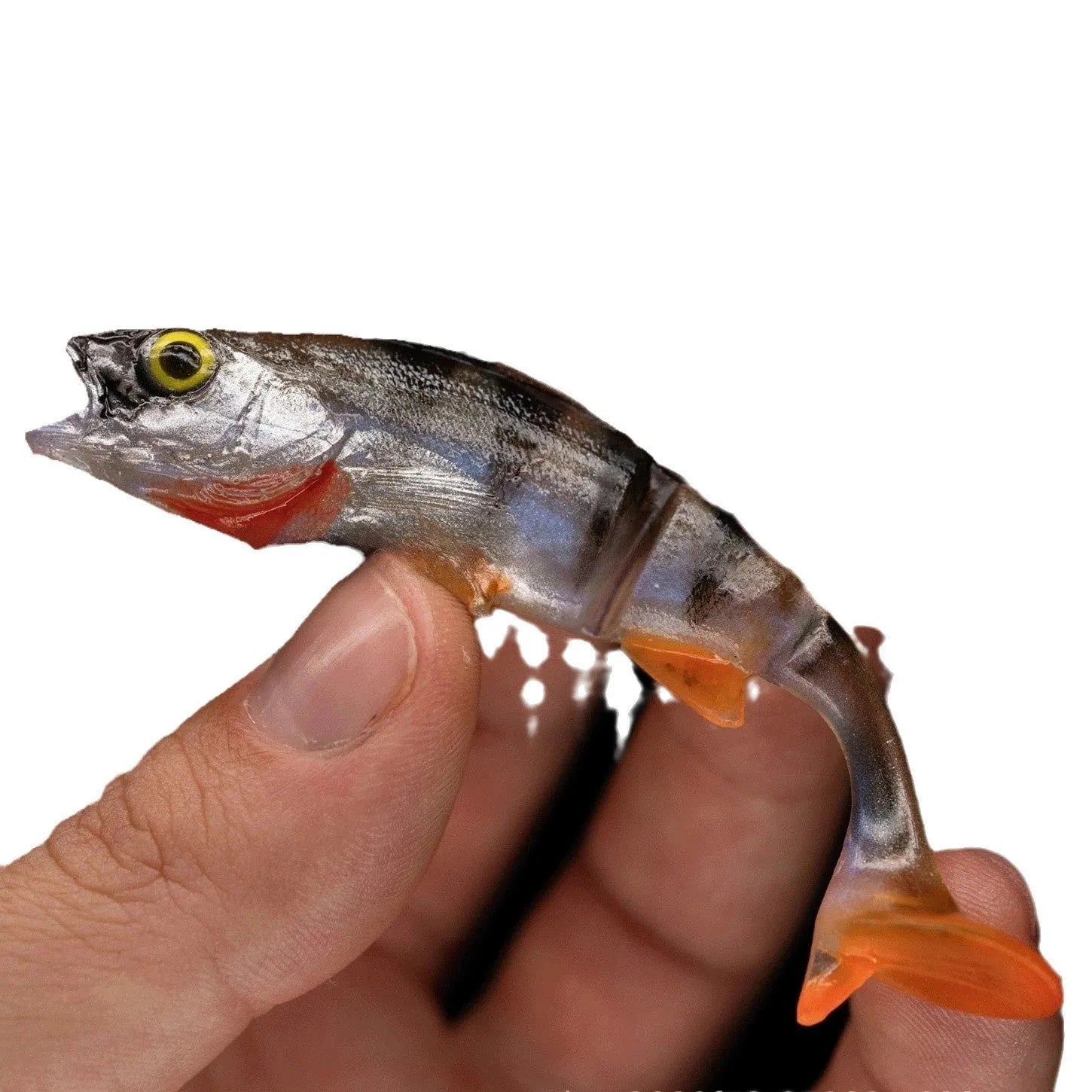 T-tail catfish fishing lure with fish scale colour pattern for sea fishing applications