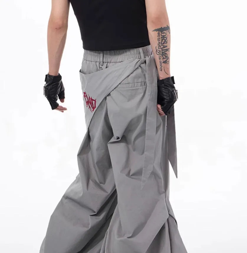 Boys wide-leg summer trousers in Korean style black or grey colour