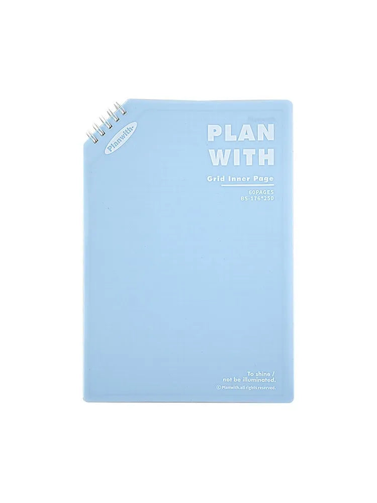 Oblique angle book artsy ins style salt series notebook with 60 sheets in A5 or B5 size with cover options