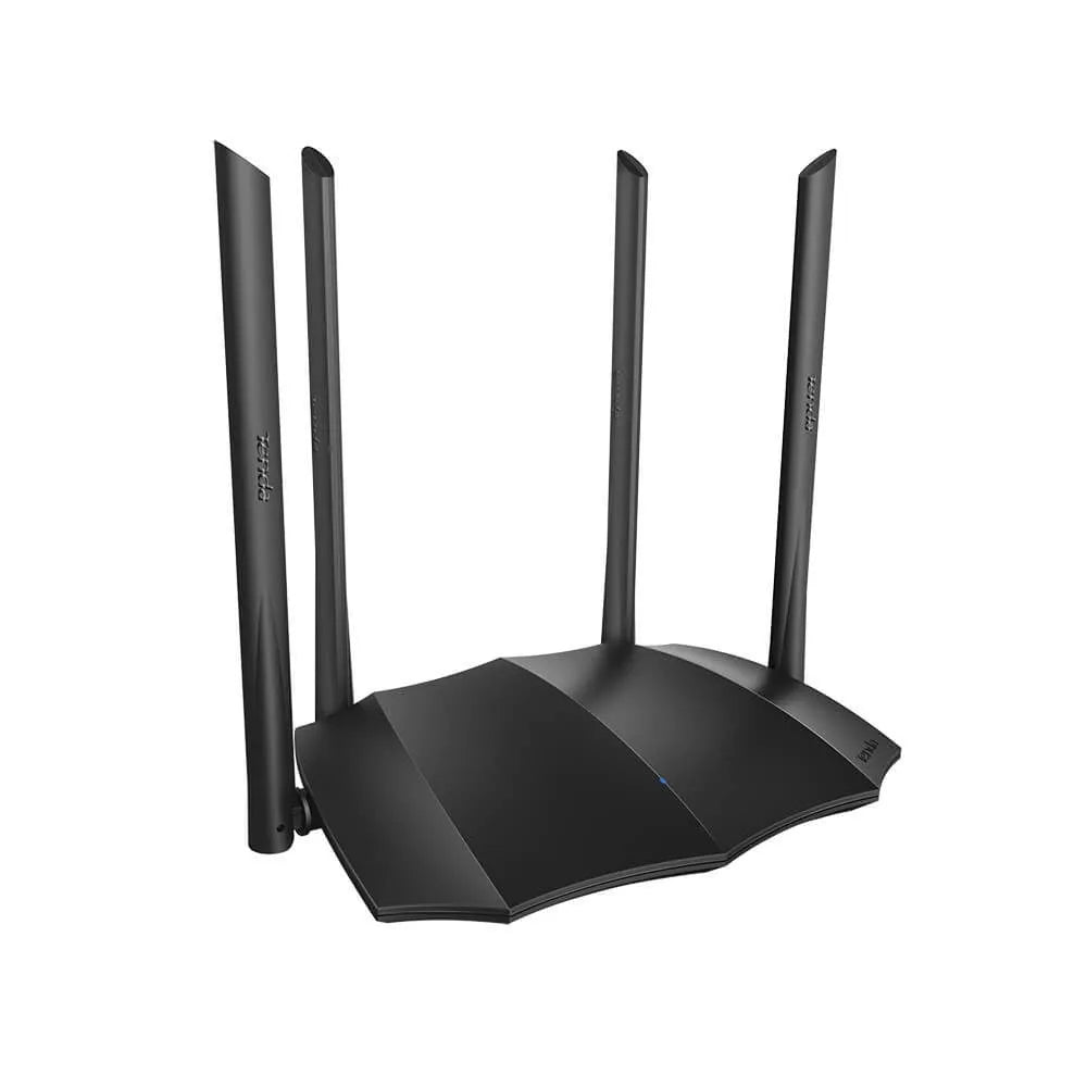 AC8 dual-band wireless router with gigabit ports measuring 365mm wide
