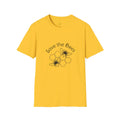 Men's yellow 3D digitally printed casual t-shirt with loose fit and short sleeves