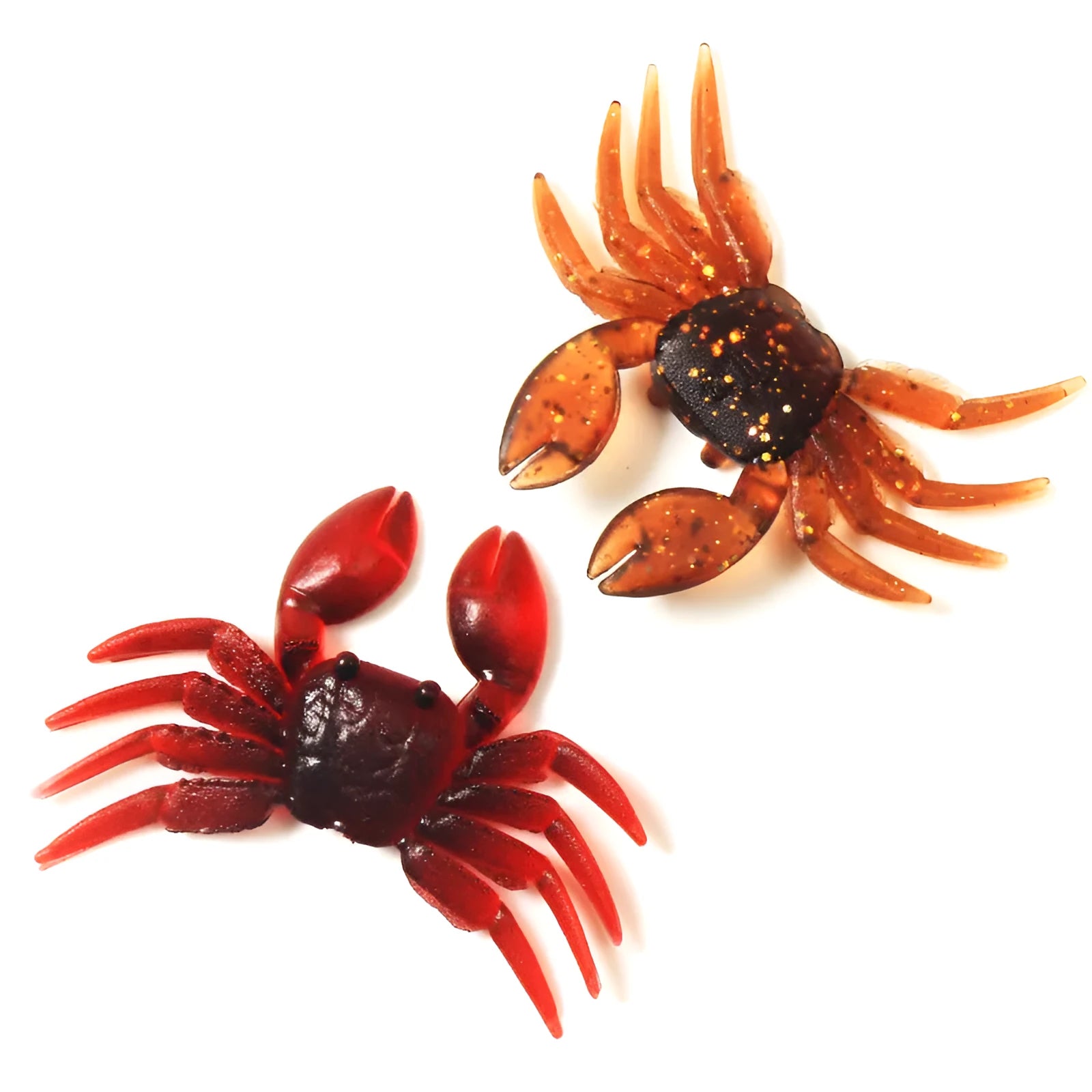 8cm PVC crab fishing lure in red or brown colour option for saltwater and freshwater fishing