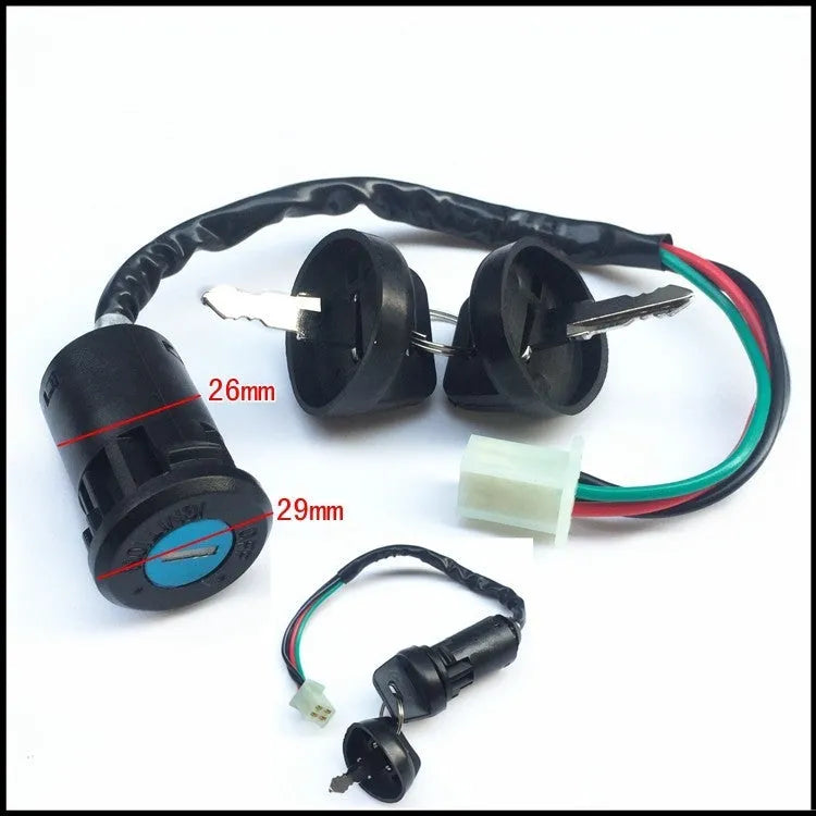 Waterproof plastic electric door lock for car accessories with multiple electrical configuration options