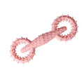 Blue TPR dog chew toy ring with board-like surface for safe canine chewing