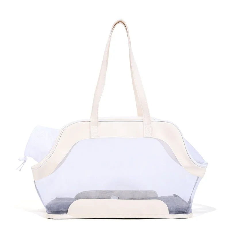 MOORPET leather cat carry bag in solid colour with 25 litre capacity