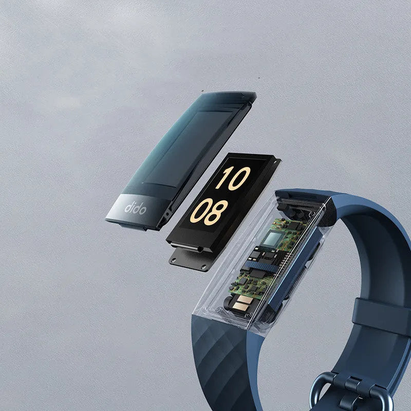 Y6 Black smart bracelet with 1.1-inch screen for blood pressure, ECG, and blood oxygen monitoring on wrist