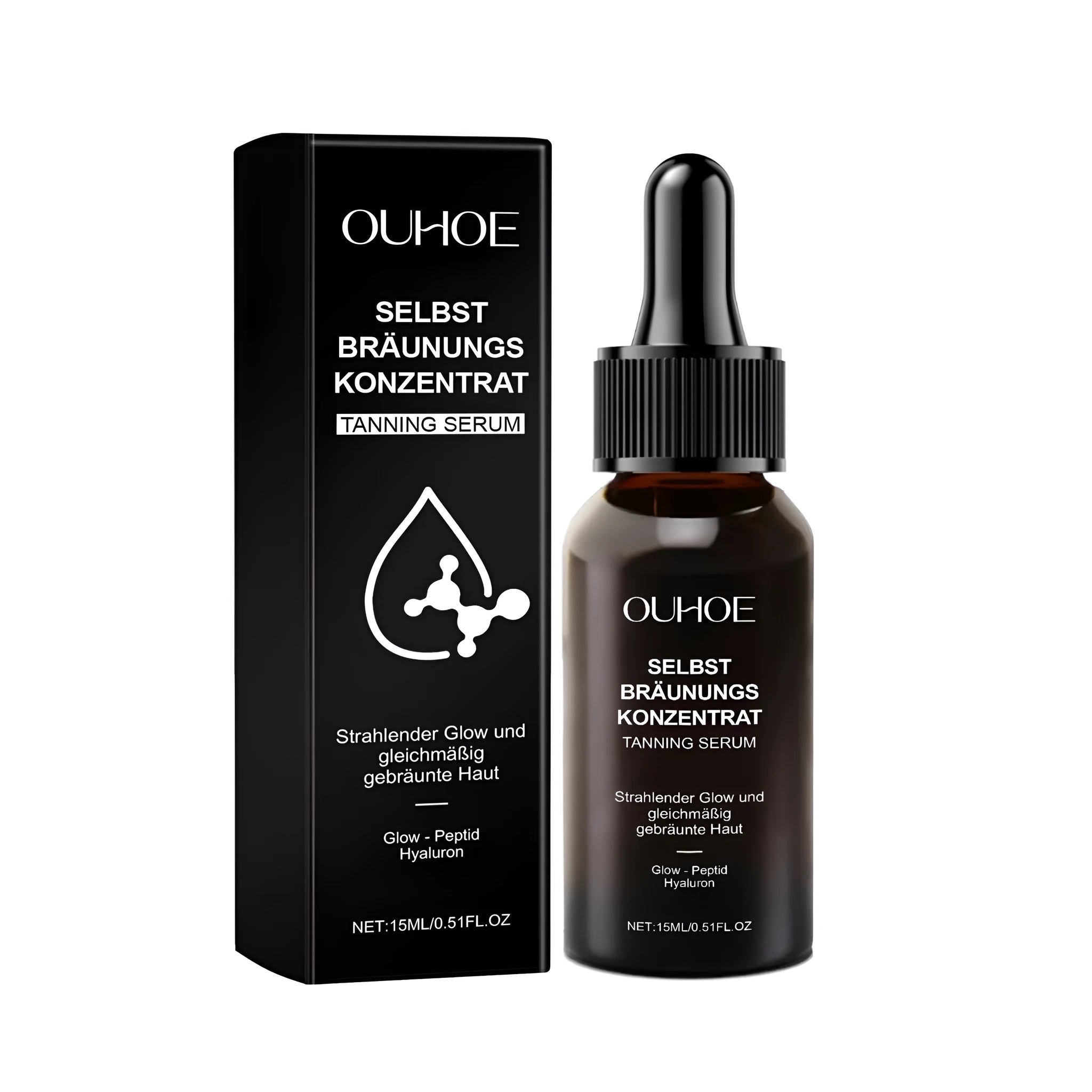 15ml bottle of Meihei tanning liquid with hyaluronic acid serum