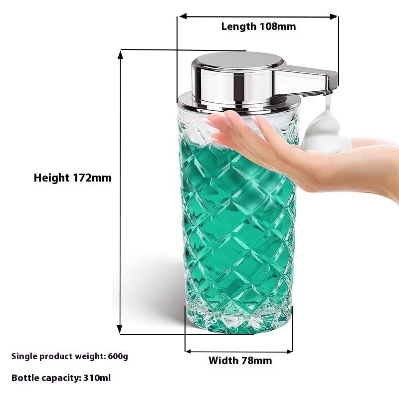 Automatic sensor soap dispenser with PET shell and silver plating in foam and thick liquid models