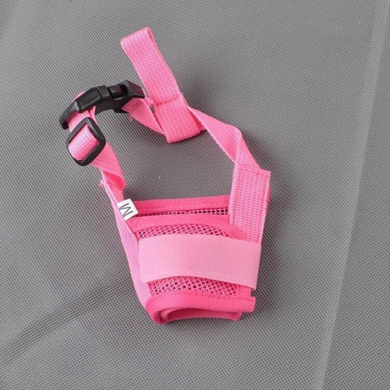 Adjustable plastic dog muzzle in multiple colours for biting and barking control