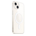 Transparent magnetic back cover case for iPhone showing magnet integration and clear PC material