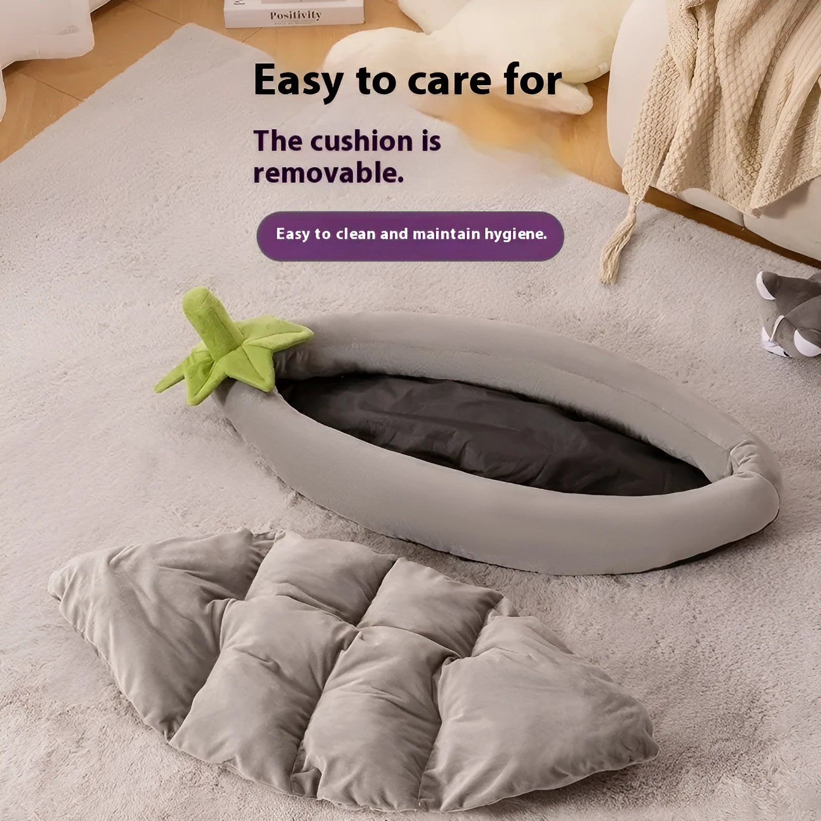 Washable cloth dog mat with removable cover in brown, shown in a large XXL size for dogs up to 29kg.