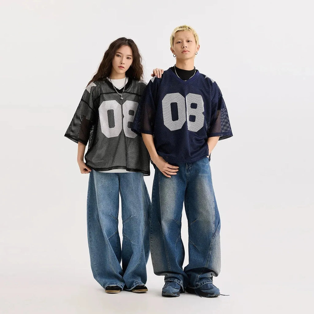 Black loose fit short sleeve pullover shirt with white letter print pattern