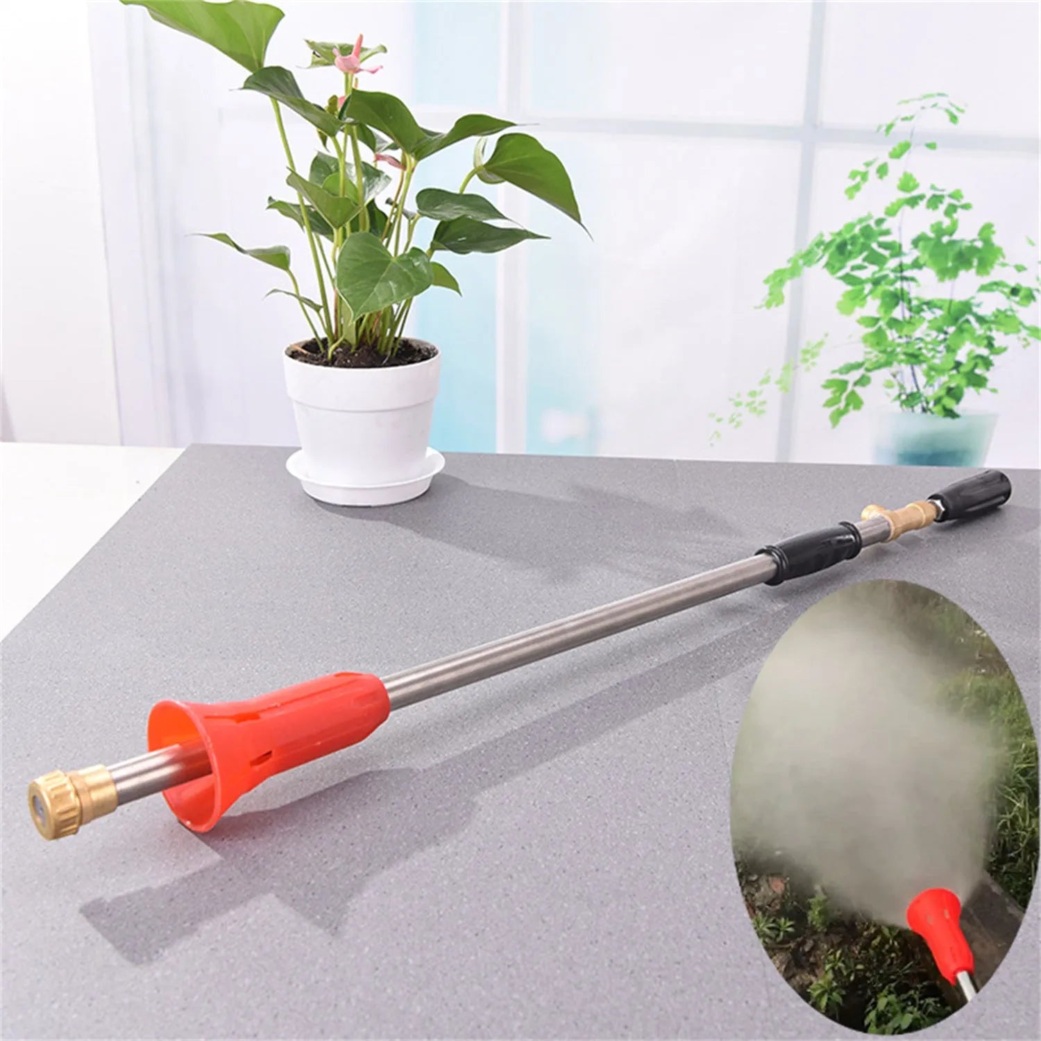 Submachine gun style adjustable high-pressure agricultural spray gun for pesticide application