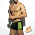 Men's polka dot print swimming boxers in three colour options with quick-drying nylon fabric