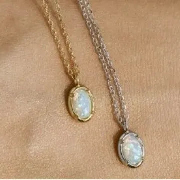 S925 sterling silver pendant necklace with geometric oval design and 14K gold plating