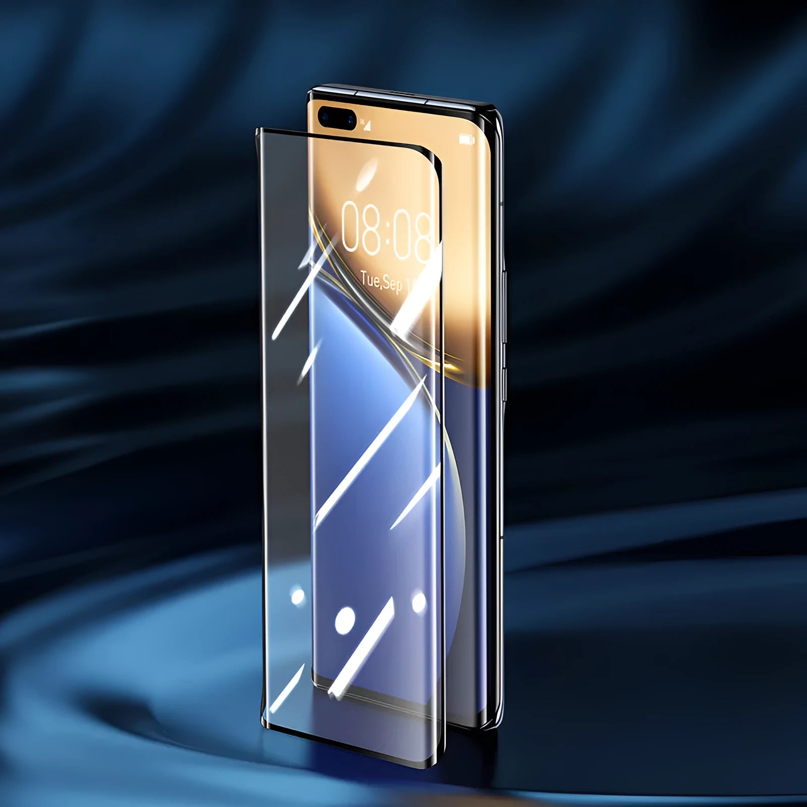 Black curved tempered glass screen film for Honor Magic3 Pro Zhi Zhen with full rubber edge