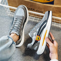 Men's fleece sports casual cotton shoes in beige with colour-matched design