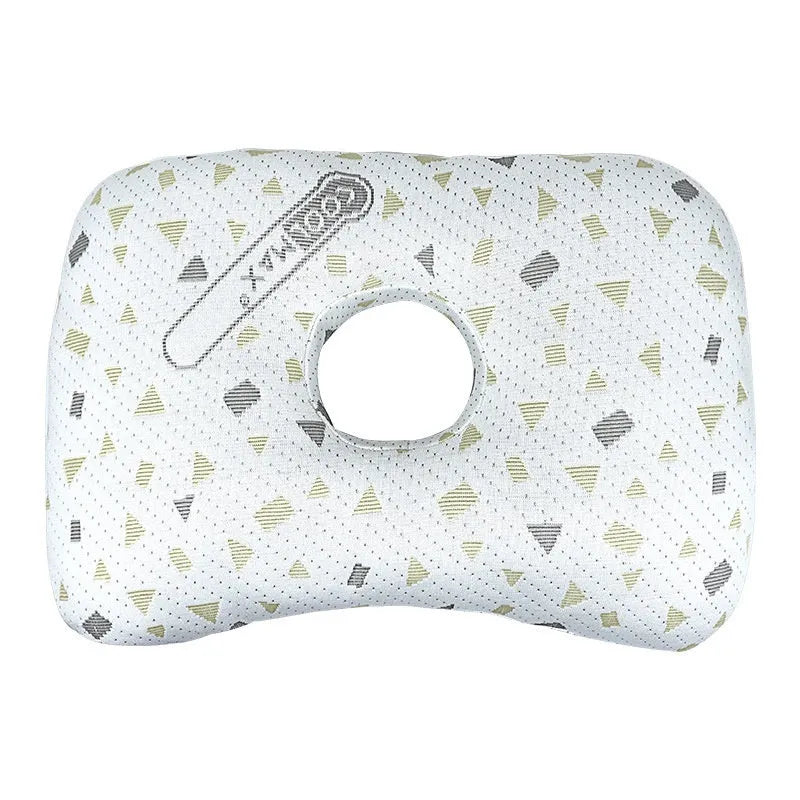 Beauty salon single hole ear pillow for adult facial treatments in 39x28x6cm size with detachable pillowcase