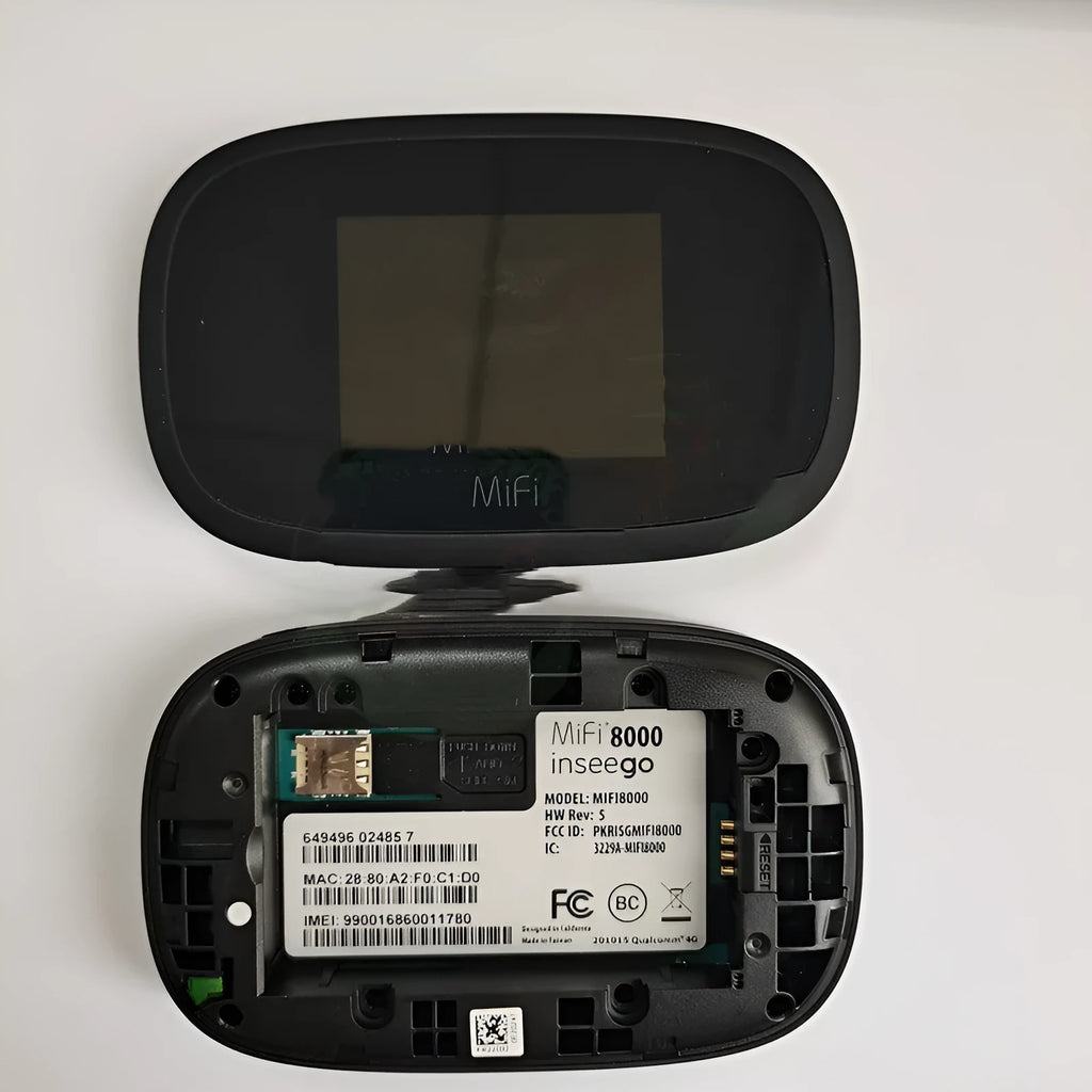 Black Mifi8000 portable 4G wireless router with compact design