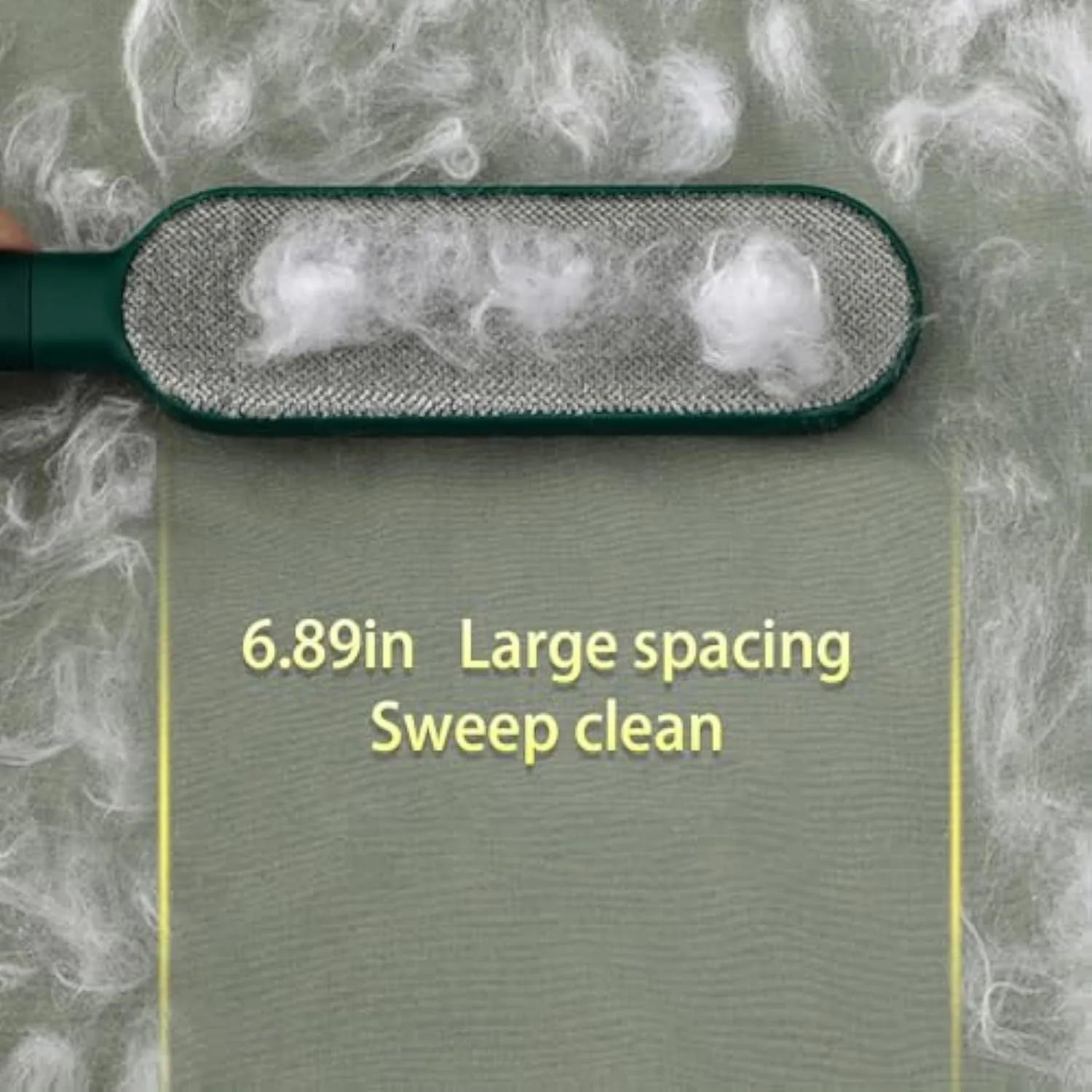 Pet hair removal brush with double-sided plush design and storage box base for cleaning clothes and furniture