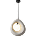 Retro bar chandelier with milky white 32x35cm shade hanging from ceiling