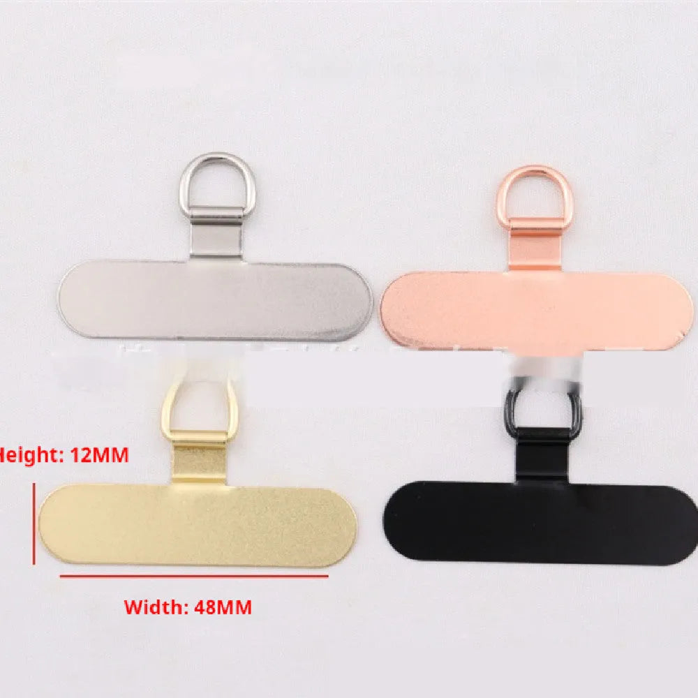Stainless steel phone clip charging port fixing pad in 304 steel, black colour, on a phone mount