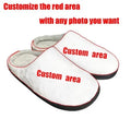 Pair of pattern printed flannel cotton slippers with a TPR sole.