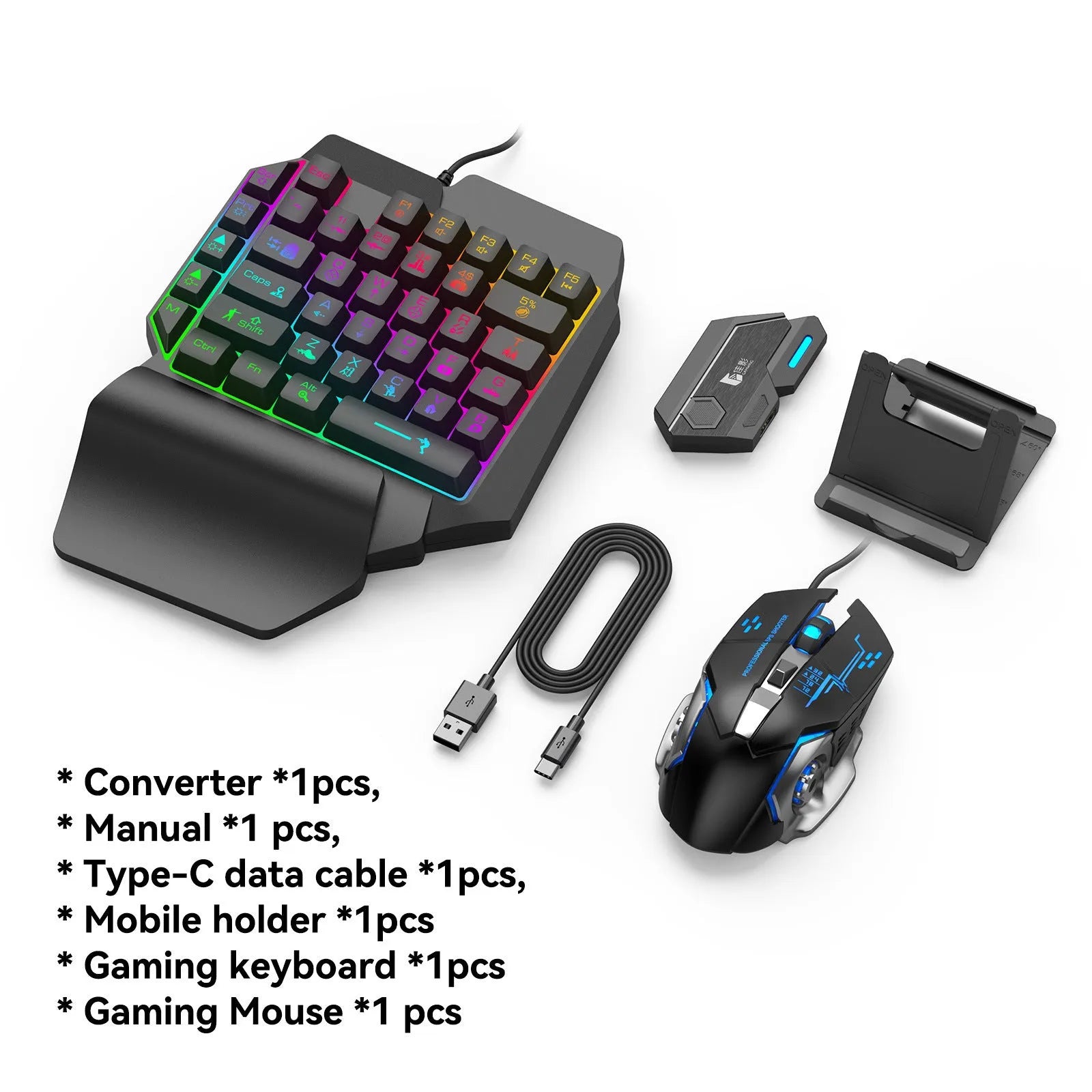 Gamwing Jiaying MIX series keyboard and mouse converter for mobile gaming in official configuration colour.